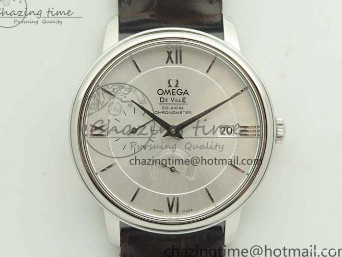 0801 De Ville Prestige Real Power Reserve SS TW 1:1 Best Edition White Dial SS Markers On Leather Strap A Breathable 8095